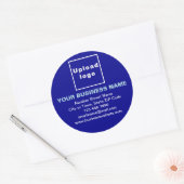 Marque d'affaires sur Sticker rond bleu (Enveloppe)