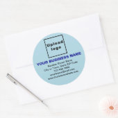 Marque d'affaires sur Sticker rond bleu clair (Enveloppe)