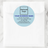 Marque d'affaires sur Sticker rond bleu clair (Sac)