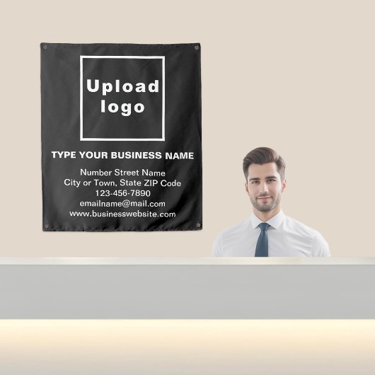 Marque d'affaires sur Tapisserie noire