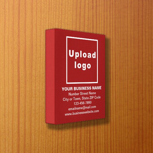 Marque d'affaires sur toile rouge Imprimer
