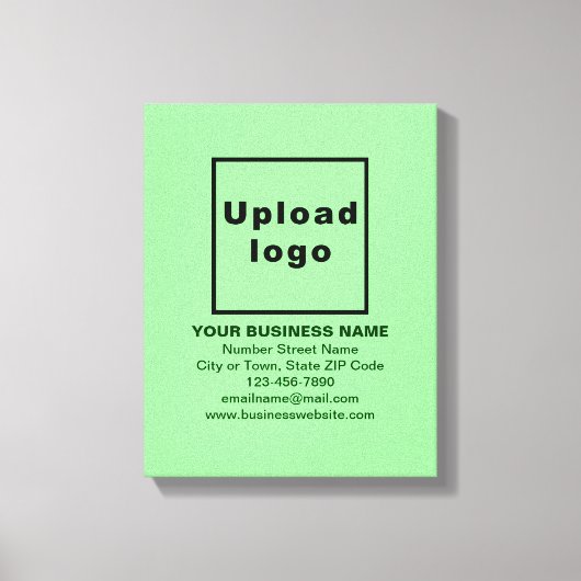 Marque d'affaires sur toile vert clair Imprimer (Recto)