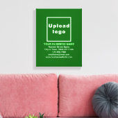 Marque d'affaires sur toile verte (Insitu(Salon))
