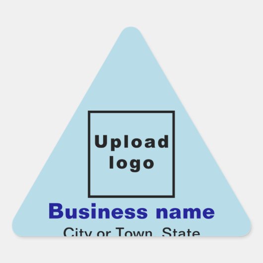 Marque d'affaires sur un autocollant triangle bleu (Devant)