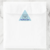 Marque d'affaires sur un autocollant triangle bleu (Sac)