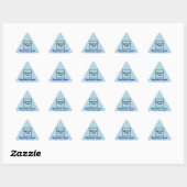 Marque d'affaires sur un autocollant triangle bleu (Feuille)