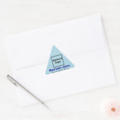 Marque d'affaires sur un autocollant triangle bleu (Enveloppe)