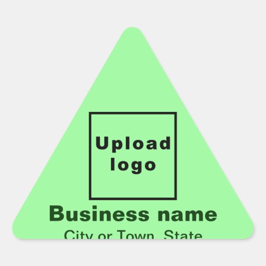 Marque d'affaires sur un autocollant triangle vert (Devant)