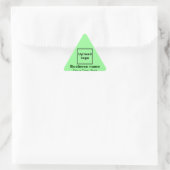 Marque d'affaires sur un autocollant triangle vert (Sac)