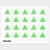 Marque d'affaires sur un autocollant triangle vert (Feuille)