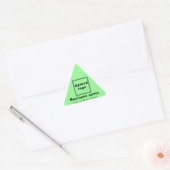 Marque d'affaires sur un autocollant triangle vert (Enveloppe)