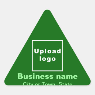 Marque d'affaires sur un autocollant triangle vert