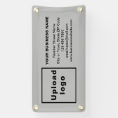 Marque d'affaires sur une bannière gris (Verticale)