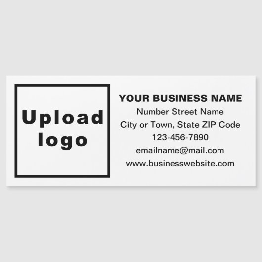 Marque d'affaires sur une longue carte magnétique (Devant)