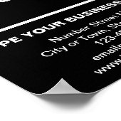 Marque d'affaires sur une petite affiche noire (Coin)