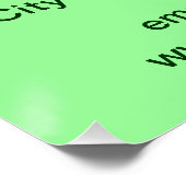 Marque d'affaires sur vert clair Carré affiche bri (Coin)