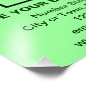 Marque d'affaires sur vert clair Carré photo Impri (Coin)