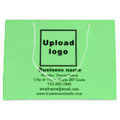 Marque d'affaires sur Vert clair Grand Taille Sac (Devant)
