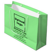 Marque d'affaires sur Vert clair Grand Taille Sac (Devant Angle)