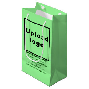 Marque d'affaires sur vert clair petit format sac