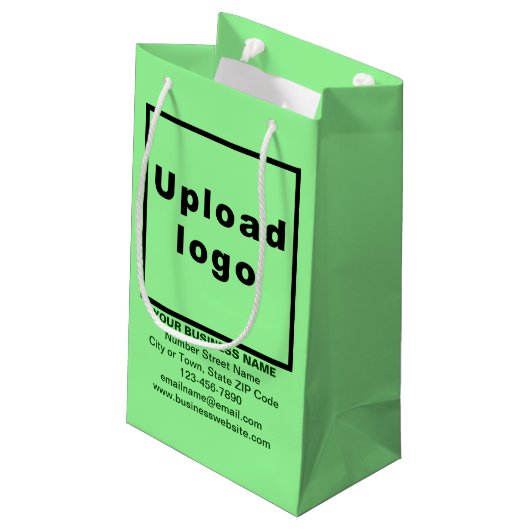 Marque d'affaires sur vert clair petit format sac  (Dos Angle)