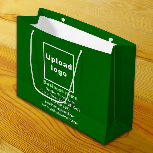 Marque d'affaires sur vert grand format sac cadeau