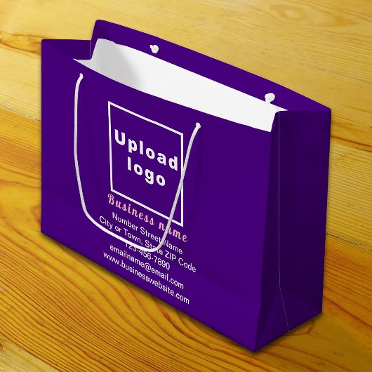 Marque d'affaires sur violet gros format sac cadea