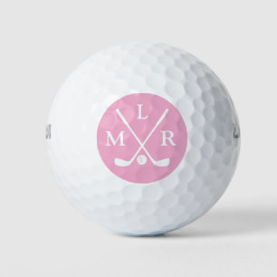 Marque de balle de golf féminine Monogramme Modern