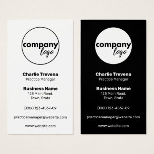 MARQUE DE LOGO À DEUX CÔTÉS NOIR ET BLANC MODERNE