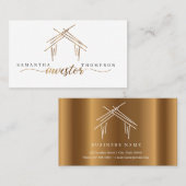 Marque de Realtor avec maison en carte de visite o (Devant / Derrière)