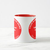 Marque d'entreprise de forme ronde sur mug combo r (Centre)