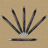 Marque d'entreprise noire sur stylo