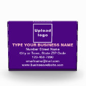 Marque d'entreprise sur bloc photo rectangle viole (Devant)