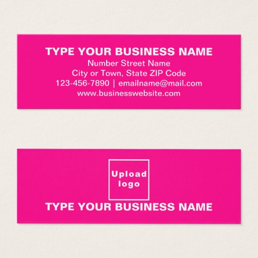 Marque d'entreprise sur carte de profil mini rose (Devant & derrière)