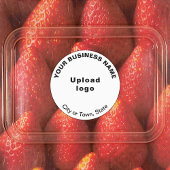 Marque d'entreprise sur Étiquette adhésif rond bla