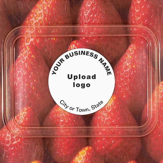 Marque d'entreprise sur Étiquette adhésif rond bla