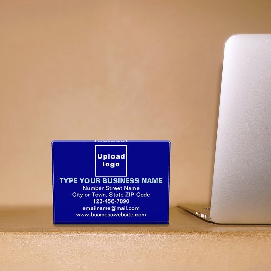 Marque d'entreprise sur le bloc photo rectangle bl