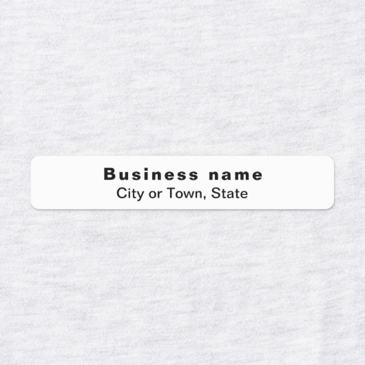 Marque d'entreprise sur le Étiquette rectangle bla (Design 1)