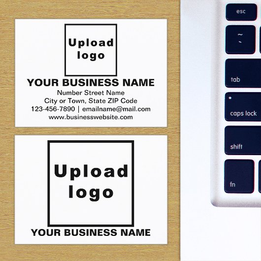 Marque d'entreprise sur petite carte rectangle bla