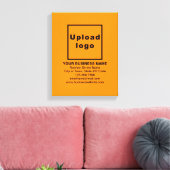 Marque d'entreprise sur toile couleur orange (Insitu(Salon))