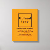 Marque d'entreprise sur toile couleur orange (Recto)