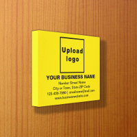 Marque d'entreprise sur toile rectangulaire jaune