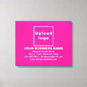 Marque d'entreprise sur toile rectangulaire rose (Recto)