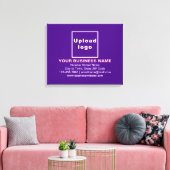 Marque d'entreprise sur toile rectangulaire violet (Insitu(Salon))