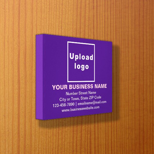 Marque d'entreprise sur toile rectangulaire violet
