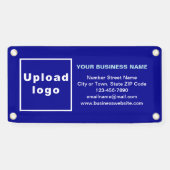 Marque d'entreprise sur une petite bannière bleue (Horizontal)