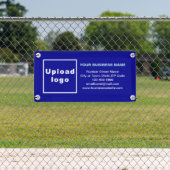 Marque d'entreprise sur une petite bannière bleue (Insitu)