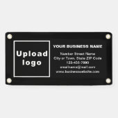 Marque d'entreprise sur une petite bannière noire (Horizontal)