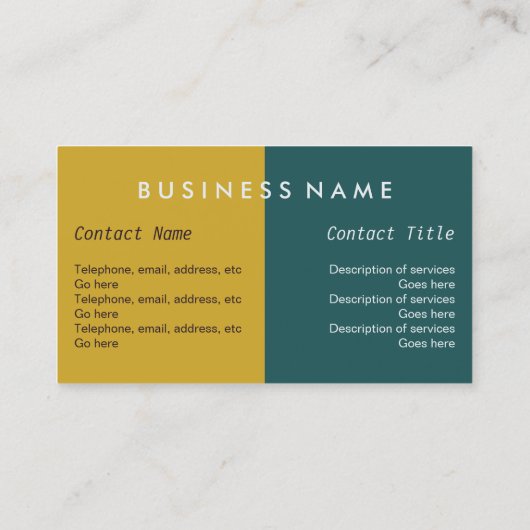 "Marque" des cartes de visite de comptable (Dos)