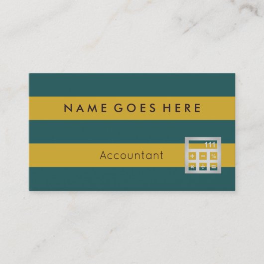 "Marque" des cartes de visite de comptable (Devant)